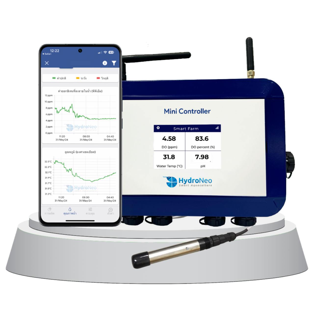 HydroNeo Mini Controller with Sensor and HydroNeo App