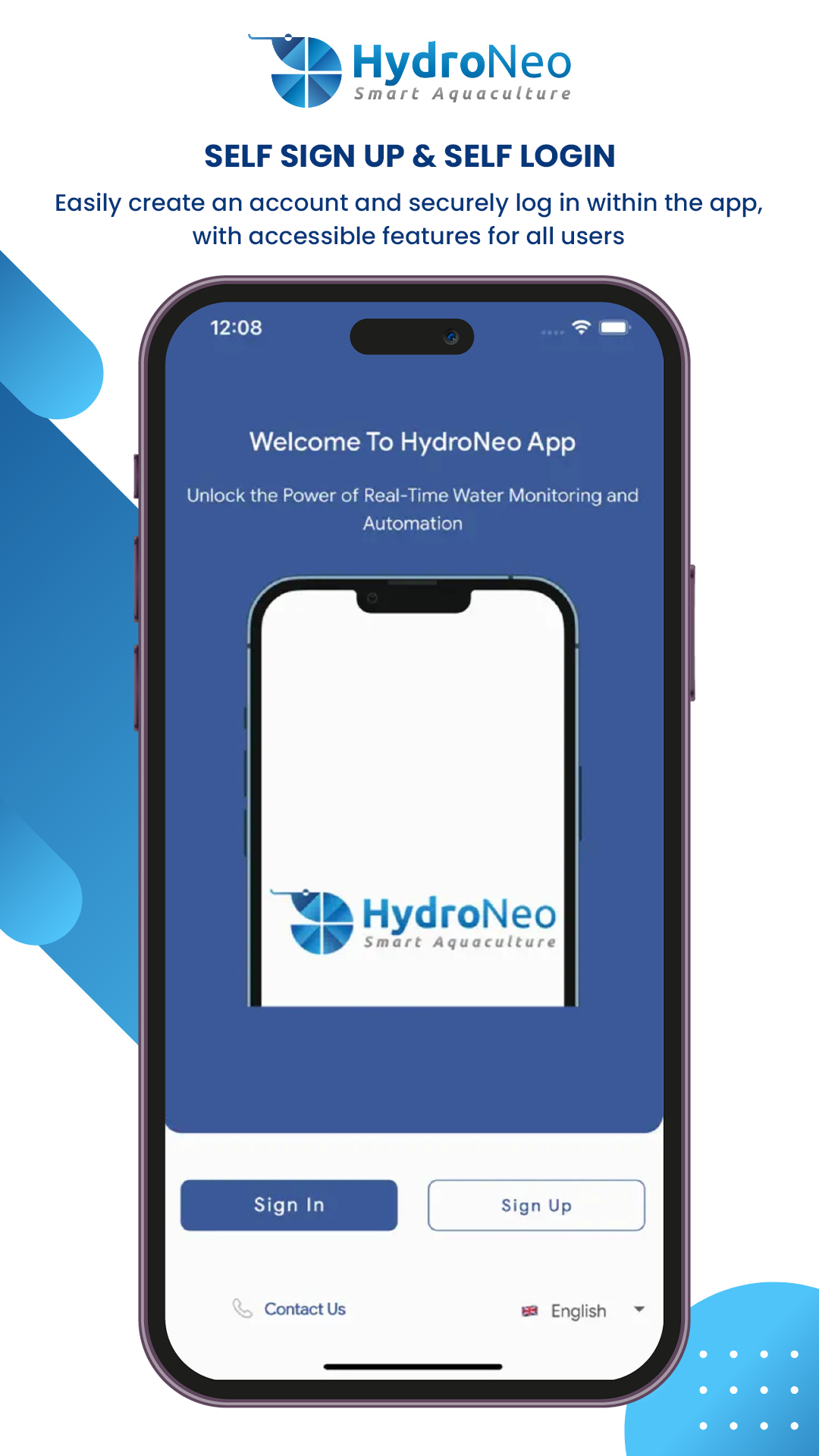 HydroNeo Super App (Sign-up : Login Smarter Feature)