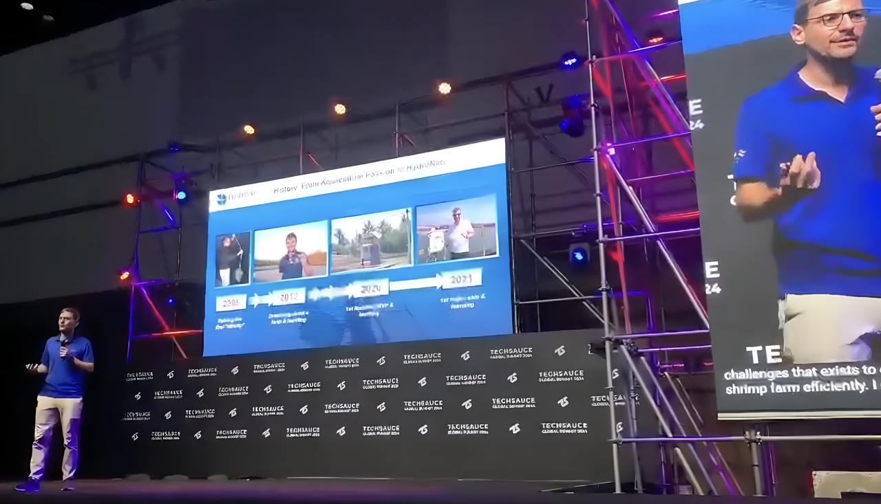 HydroNeo CEO and Founder Fabian Reusch speaking during the Techsauce Global Summit 2024