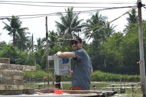 Fabian Reusch, Hydroneo's Founder and CEO, installed the company's first-ever MVP in 2020. It's a smart monitoring device for a client's aquaculture farm in Thailand