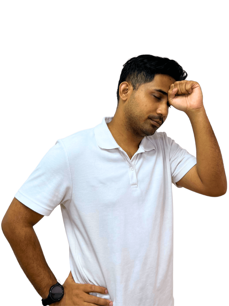 HydroNeo Marketing Manager and Co-Founder Ussman Nilsa-ad (Aman) posing troubled before discovering Smarter Water Monitoring and Better Automation Solutions