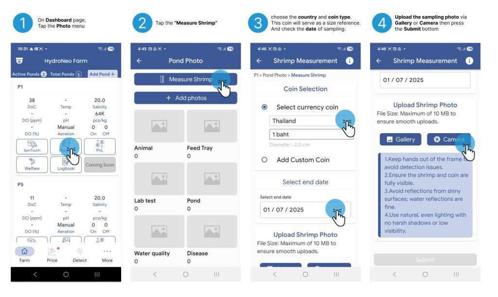 How to use photo sizing feature on HydroNeo app